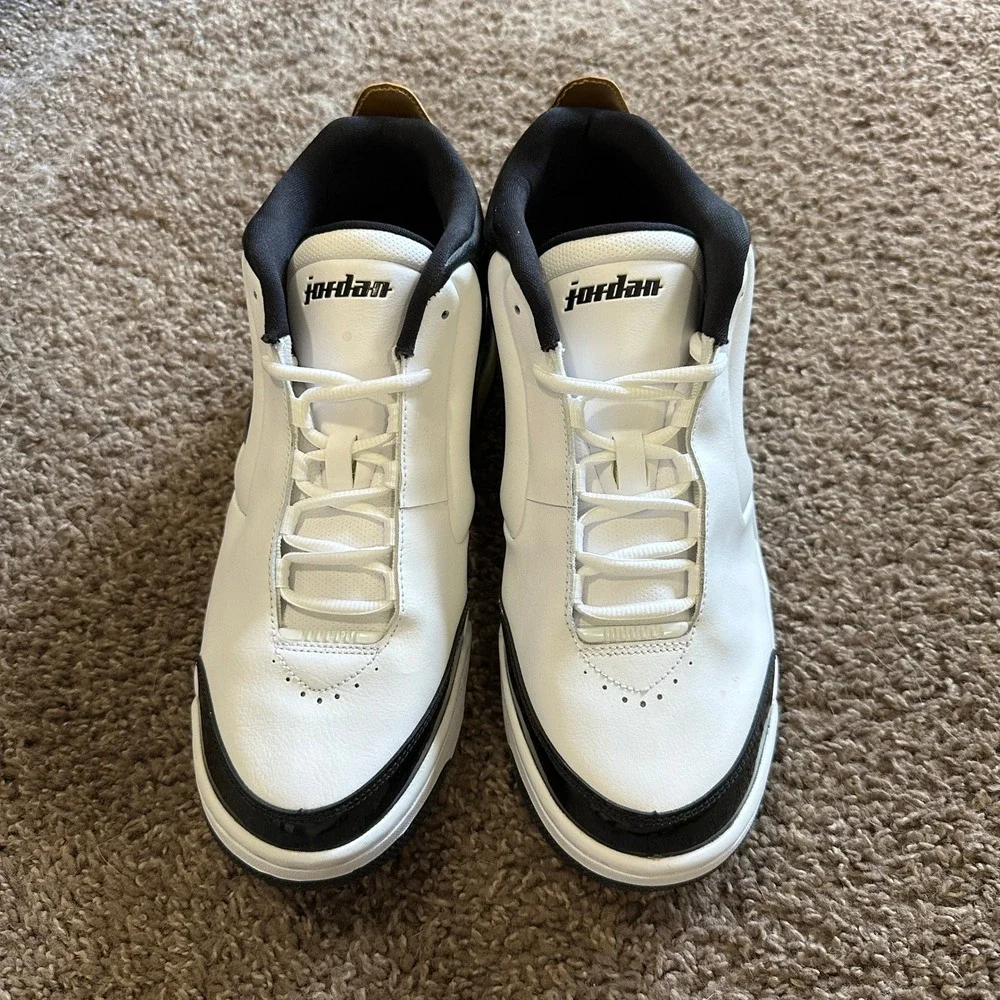 Jordan Big Fund White Black Metallic Gold Basketball Shoes CI2216-100 Mens 11.5
